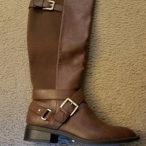 New Thalia Sodi Vada Cognac Riding Boot Size 7.5